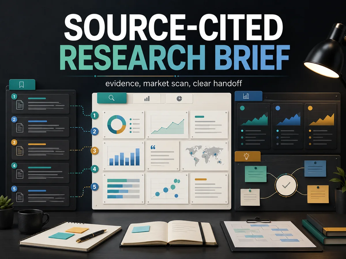 Source-cited research brief portfolio graphic